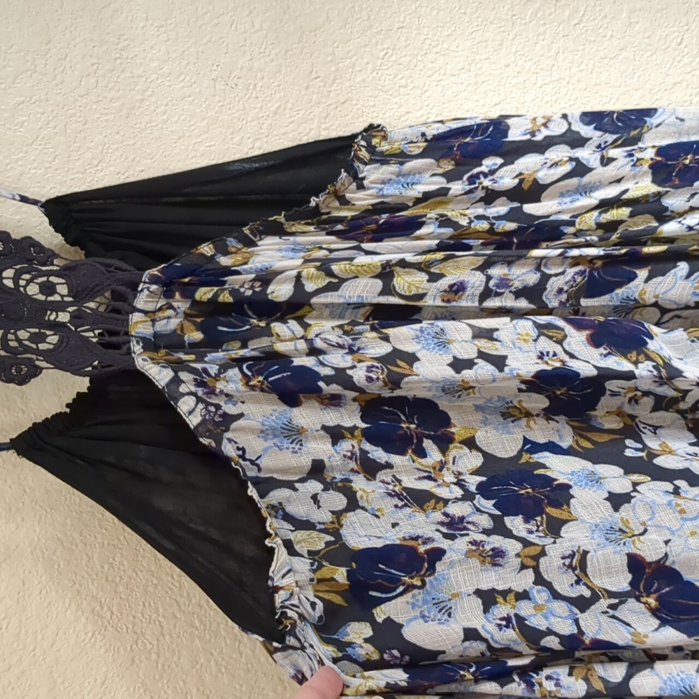 Anthropologie Lilka Lace Back Floral Dress XL - Picture 11 of 17